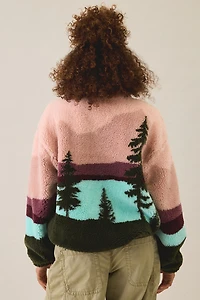 Beach Riot Leona Wilderness Fleece Quarter Zip Pullover