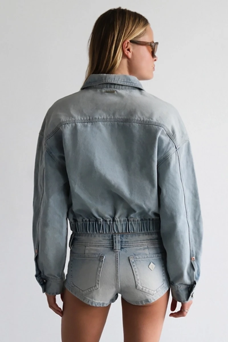 Abrand Push It Denim Bomber Jacket