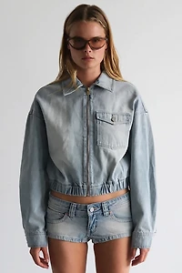 Abrand Push It Denim Bomber Jacket