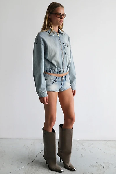 Abrand Push It Denim Bomber Jacket