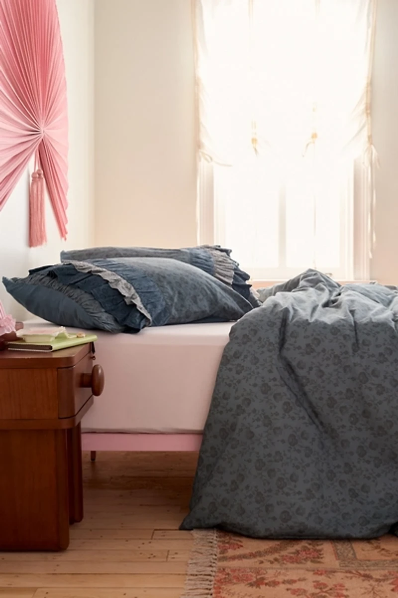 Meg Waterfall Ruffle Cotton Voile Duvet Cover