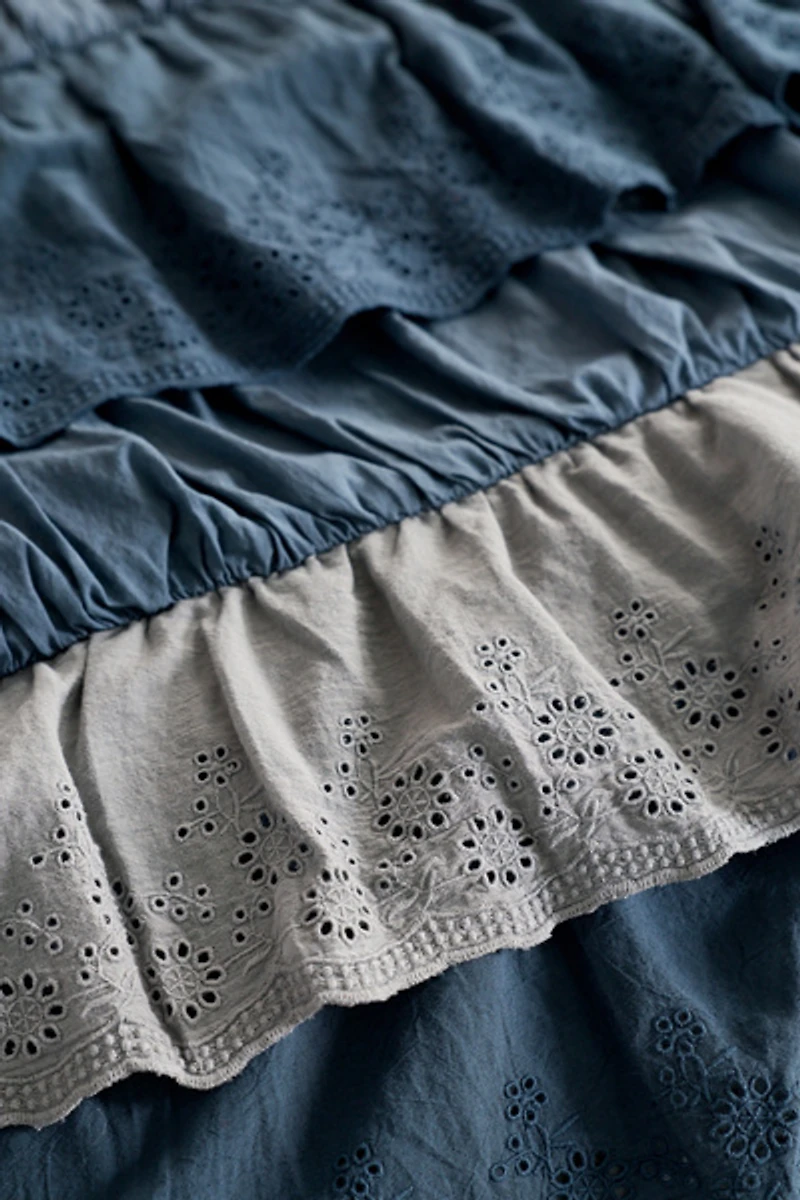 Meg Waterfall Ruffle Cotton Voile Duvet Cover