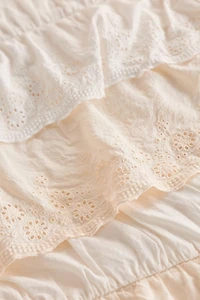 Meg Waterfall Ruffle Cotton Voile Duvet Cover