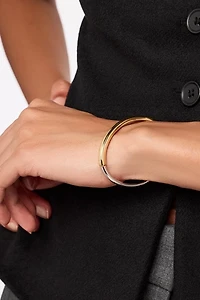 Ana Luisa Bangle Bracelet - Brynley Two Tone