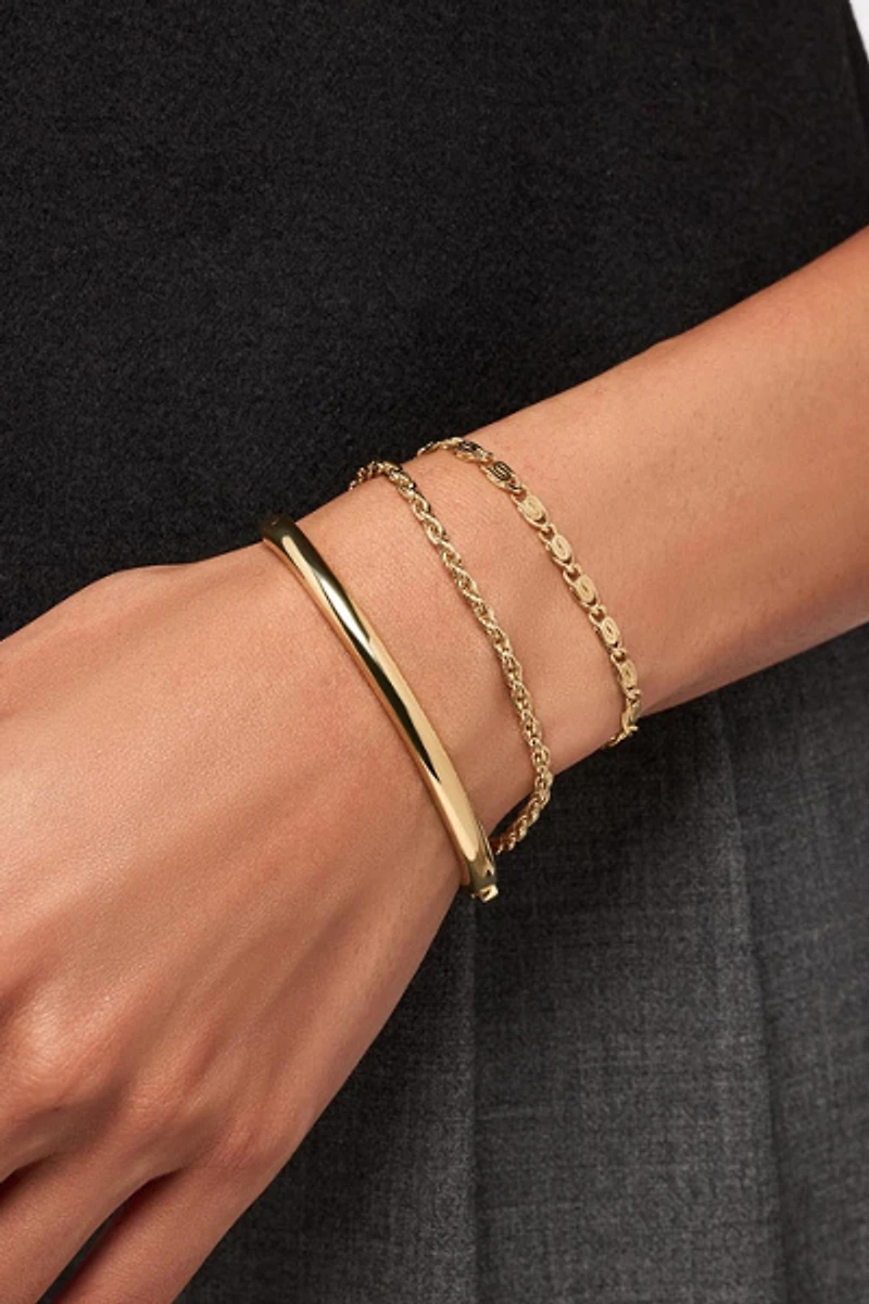 Ana Luisa Bangle Bracelet - Brynley Two Tone