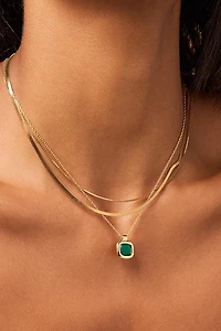 Ana Luisa Clara Green Onyx Pendant
