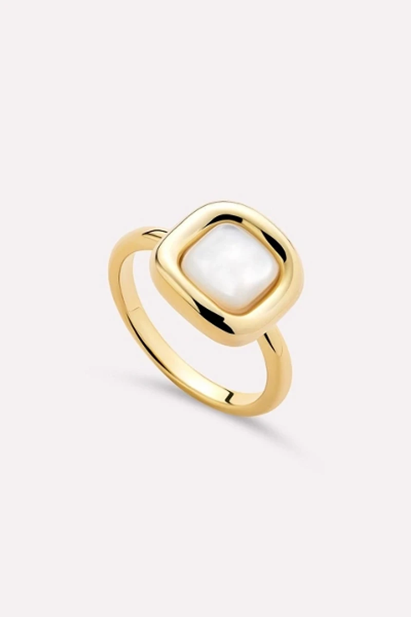 Ana Luisa Clara Mother of Pearl Statement Ring