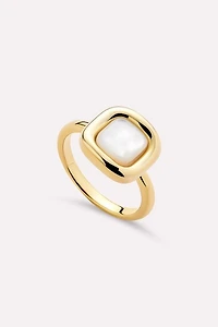 Ana Luisa Clara Mother of Pearl Statement Ring