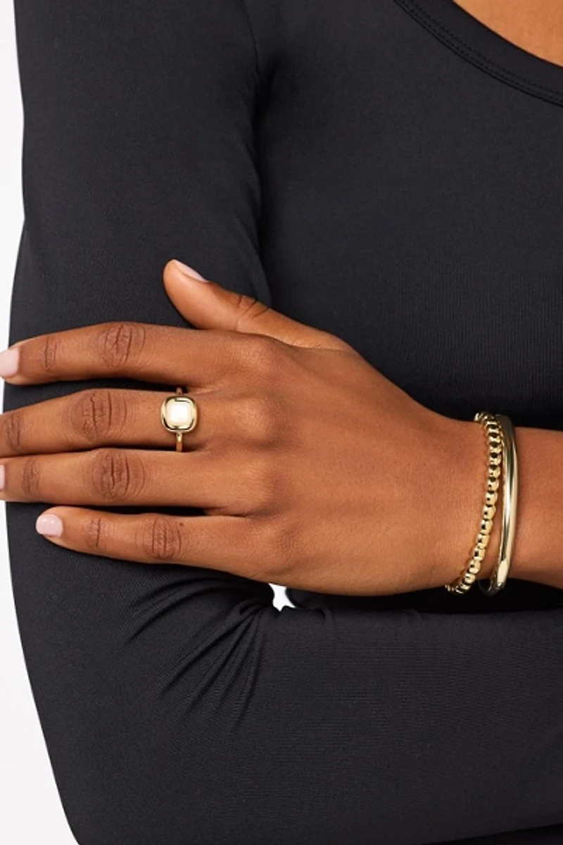 Ana Luisa Clara Mother of Pearl Statement Ring