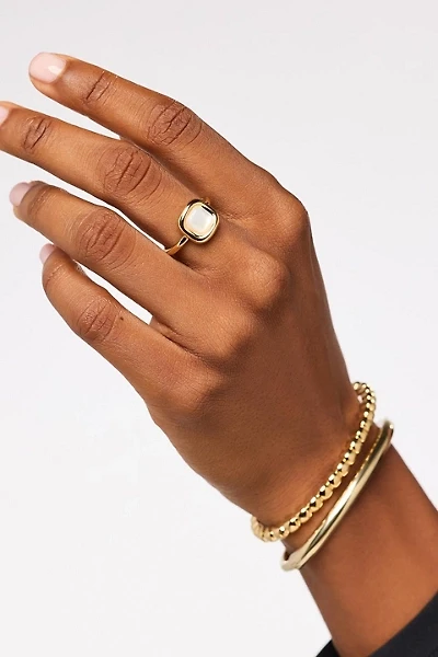 Ana Luisa Clara Mother of Pearl Statement Ring