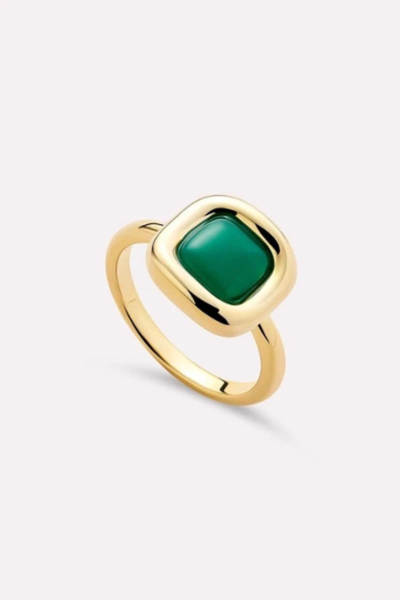 Ana Luisa Clara Green Onyx Statement Ring