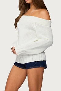 Edikted Noemi Off Shoulder Sweater