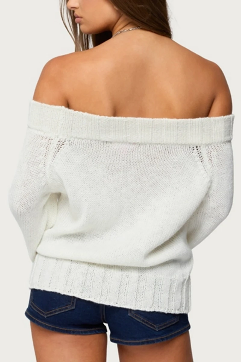 Edikted Noemi Off Shoulder Sweater