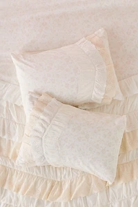 Meg Waterfall Ruffle Cotton Voile Sham Set