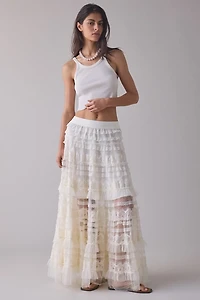 AllSaints Arlea Semi-Sheer Tulle Maxi Skirt