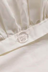 Elaine Ruffle Cotton Percale Duvet Cover