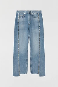 AllSaints Frankie Studded High-Rise Wide Leg Jean