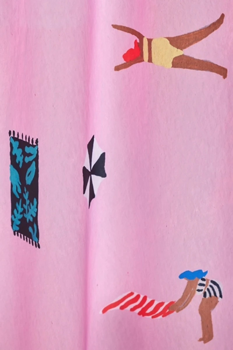 Lay Down Beach Day Shower Curtain