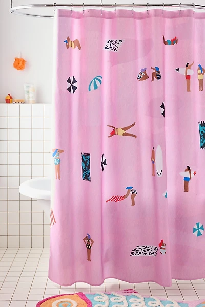 Lay Down Beach Day Shower Curtain