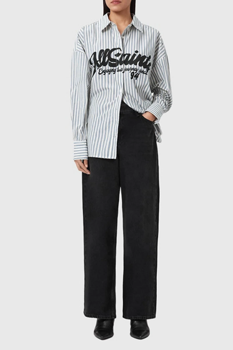 AllSaints Adrianne Relaxed Striped Shirt