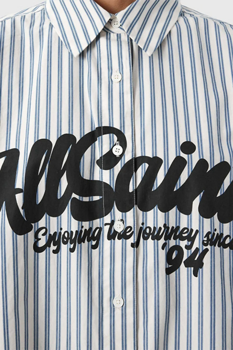 AllSaints Adrianne Relaxed Striped Shirt