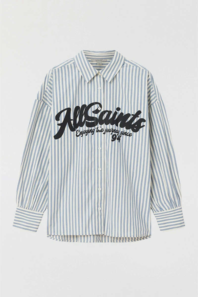AllSaints Adrianne Relaxed Striped Shirt
