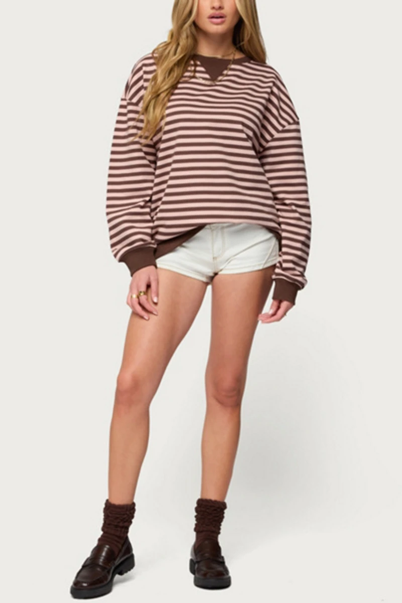 Edikted Onda Striped Sweatshirt