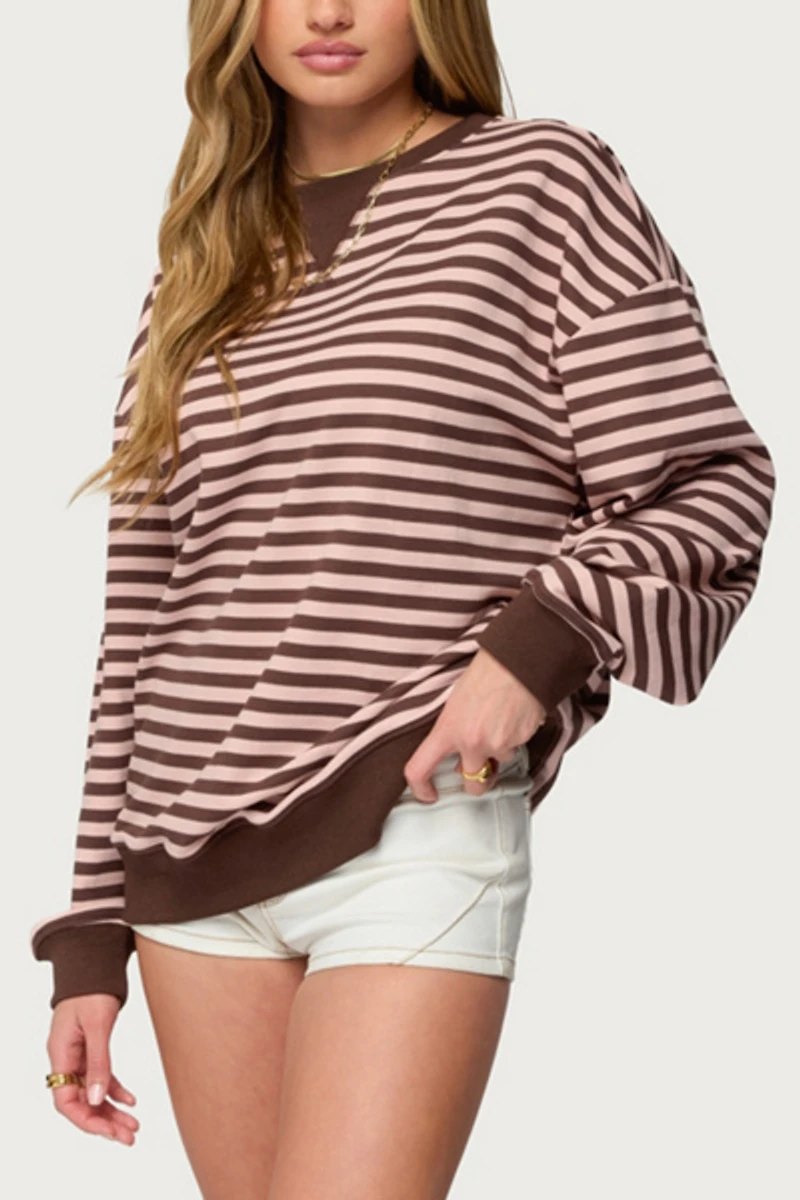 Edikted Onda Striped Sweatshirt