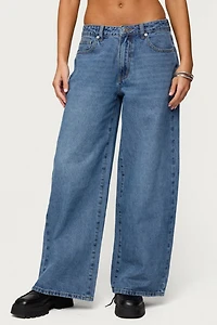 Edikted Skye Low Rise Baggy Jeans
