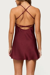 Edikted Nalah Satin Effect Mini Dress