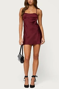 Edikted Nalah Satin Effect Mini Dress