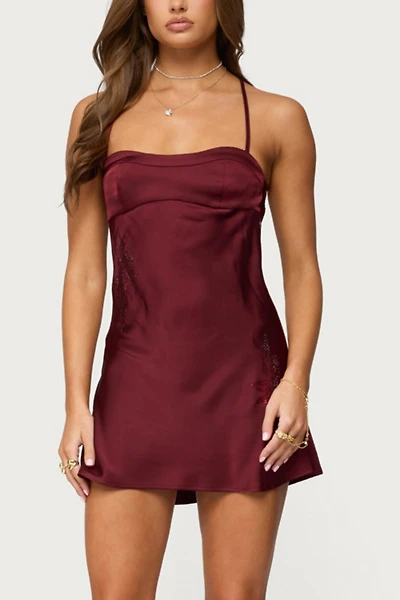 Edikted Nalah Satin Effect Mini Dress