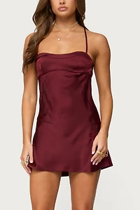 Edikted Nalah Satin Effect Mini Dress