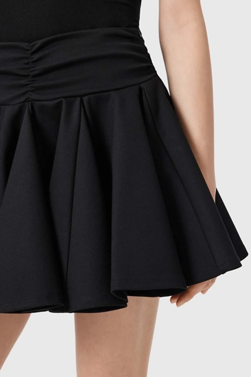 AllSaints Tulip Ponte Godet Mini Skirt