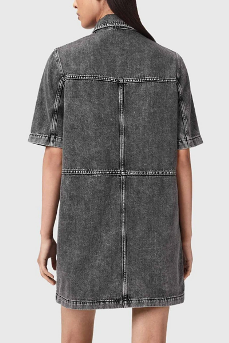 AllSaints Rock Denim Mini Dress
