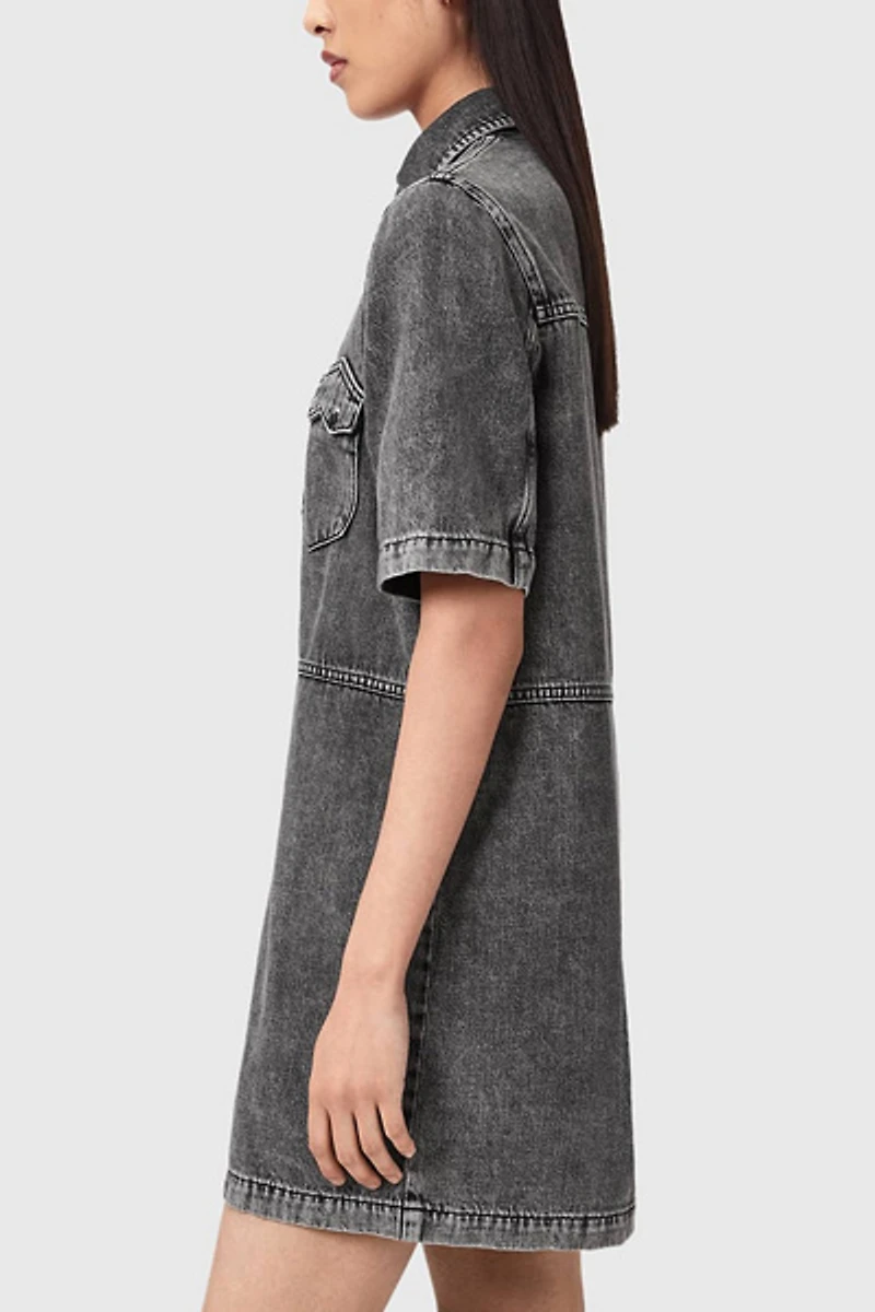 AllSaints Rock Denim Mini Dress