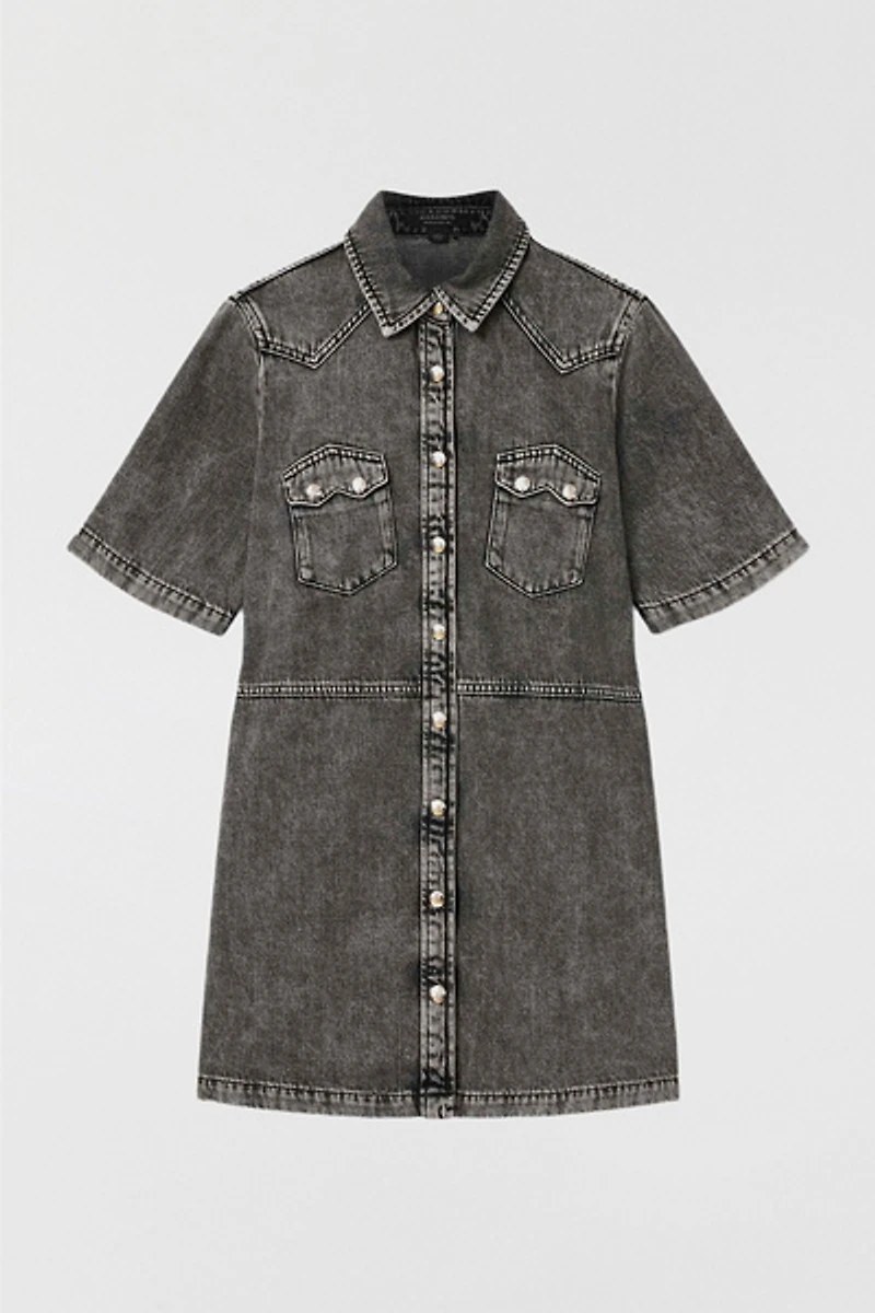 AllSaints Rock Denim Mini Dress