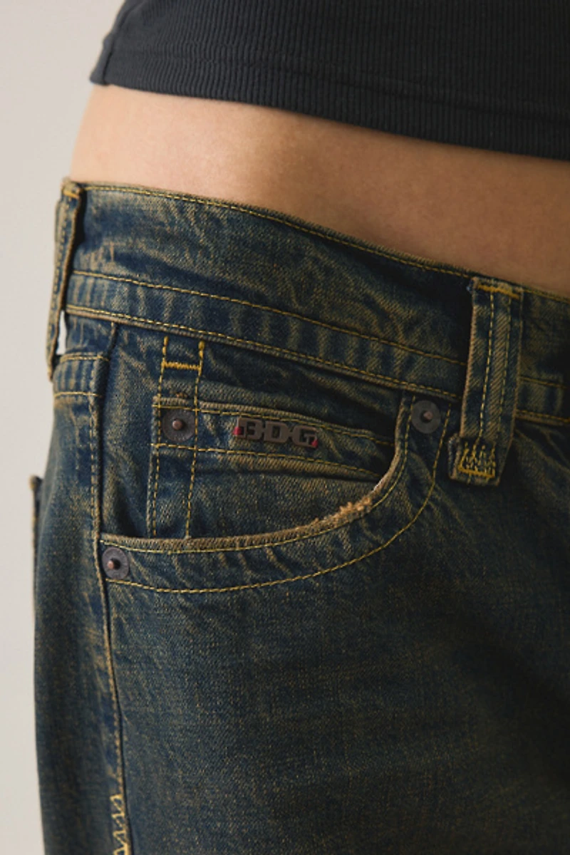 BDG Kayla Studded Rip + Repair Low-Rise Jeans