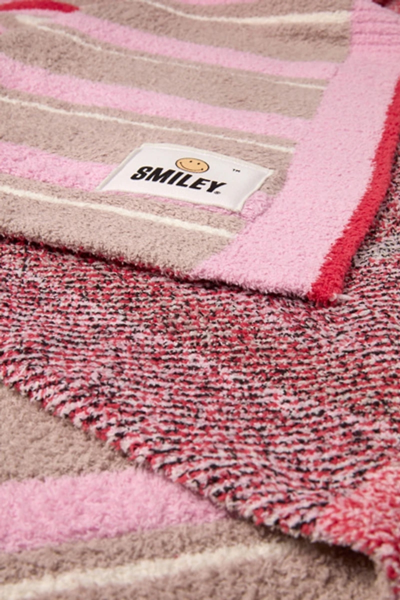 Barefoot Dreams CozyChic® Smiley® Striped Knit Throw Blanket