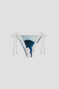 Roxy X Miaou Kauai Wave Print Tie-Side Bikini Bottoms