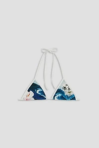 Roxy X Miaou Kauai Wave Print Triangle Bikini Top