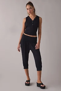 Out From Under Stormy Hooded Henley Muscle Tank Top