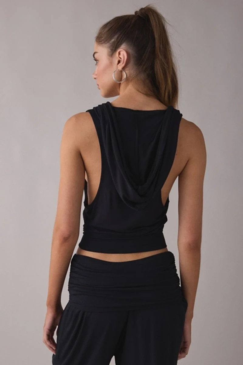 Out From Under Stormy Hooded Henley Muscle Tank Top