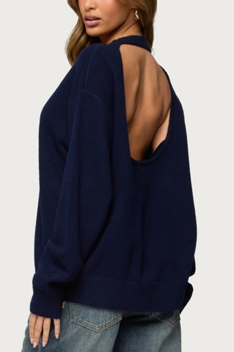 Edikted Ximenia Cutout Back Sweater