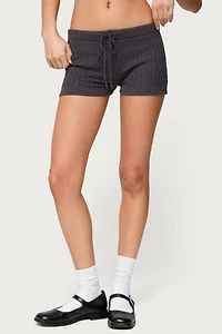 Edikted Nella Cable Knit Shorts