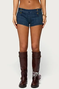 Edikted Sashe Stretchy Denim Shorts