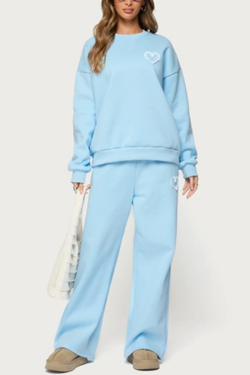 Edikted Love Wide Leg Sweatpants