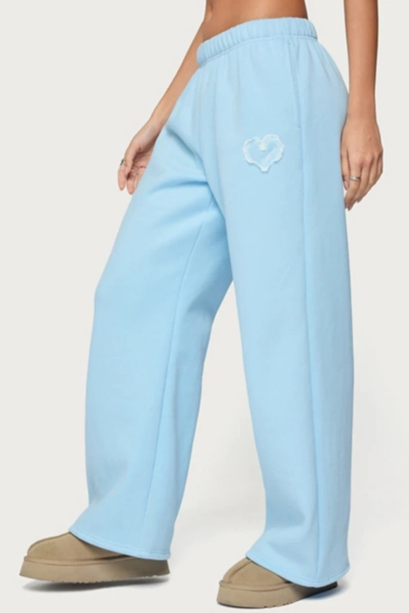 Edikted Love Wide Leg Sweatpants