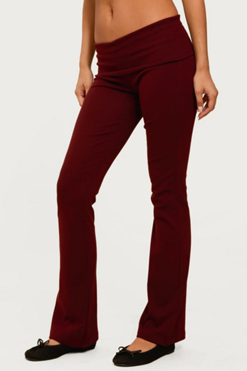 Edikted Ivanne Foldover Flared Pants