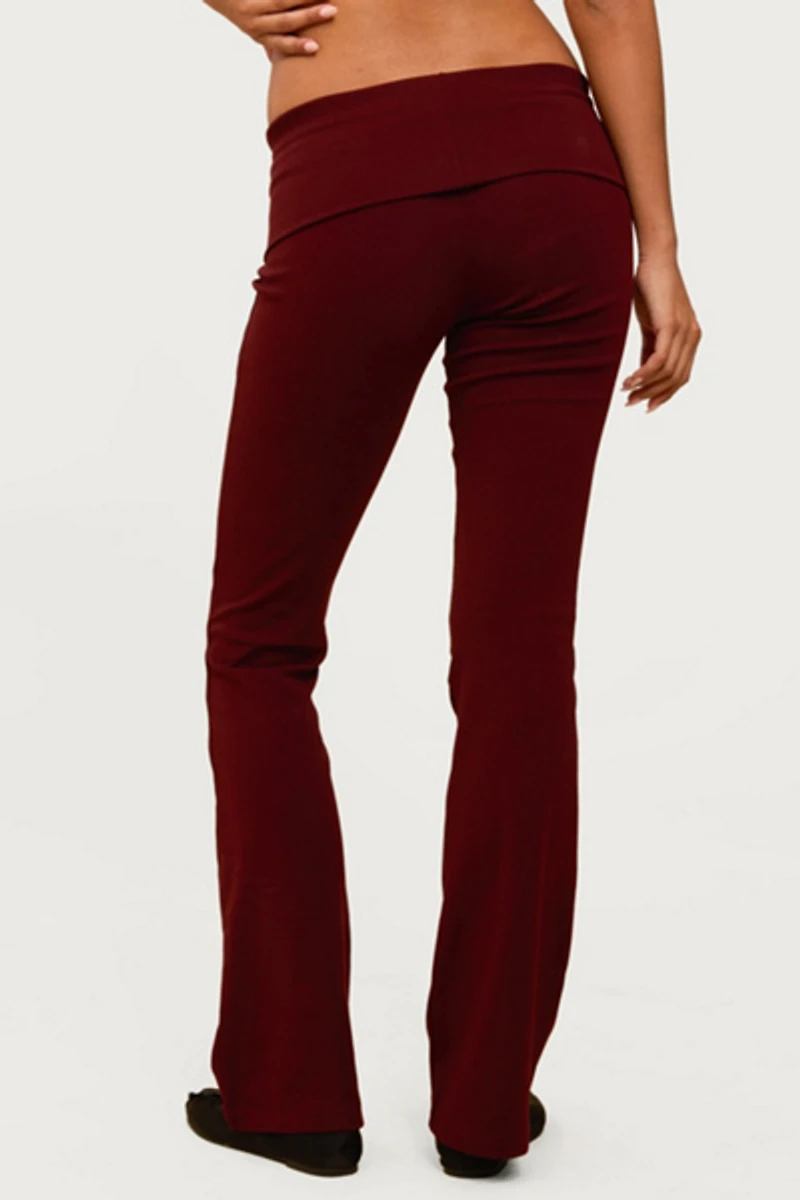 Edikted Ivanne Foldover Flared Pants